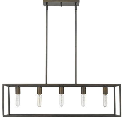 Black 5 Light Ceiling Light