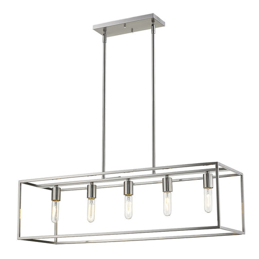 Cobar 5-Light Satin Nickel Pendant