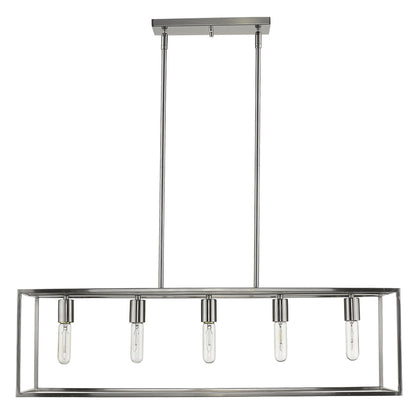 Cobar 5-Light Satin Nickel Pendant