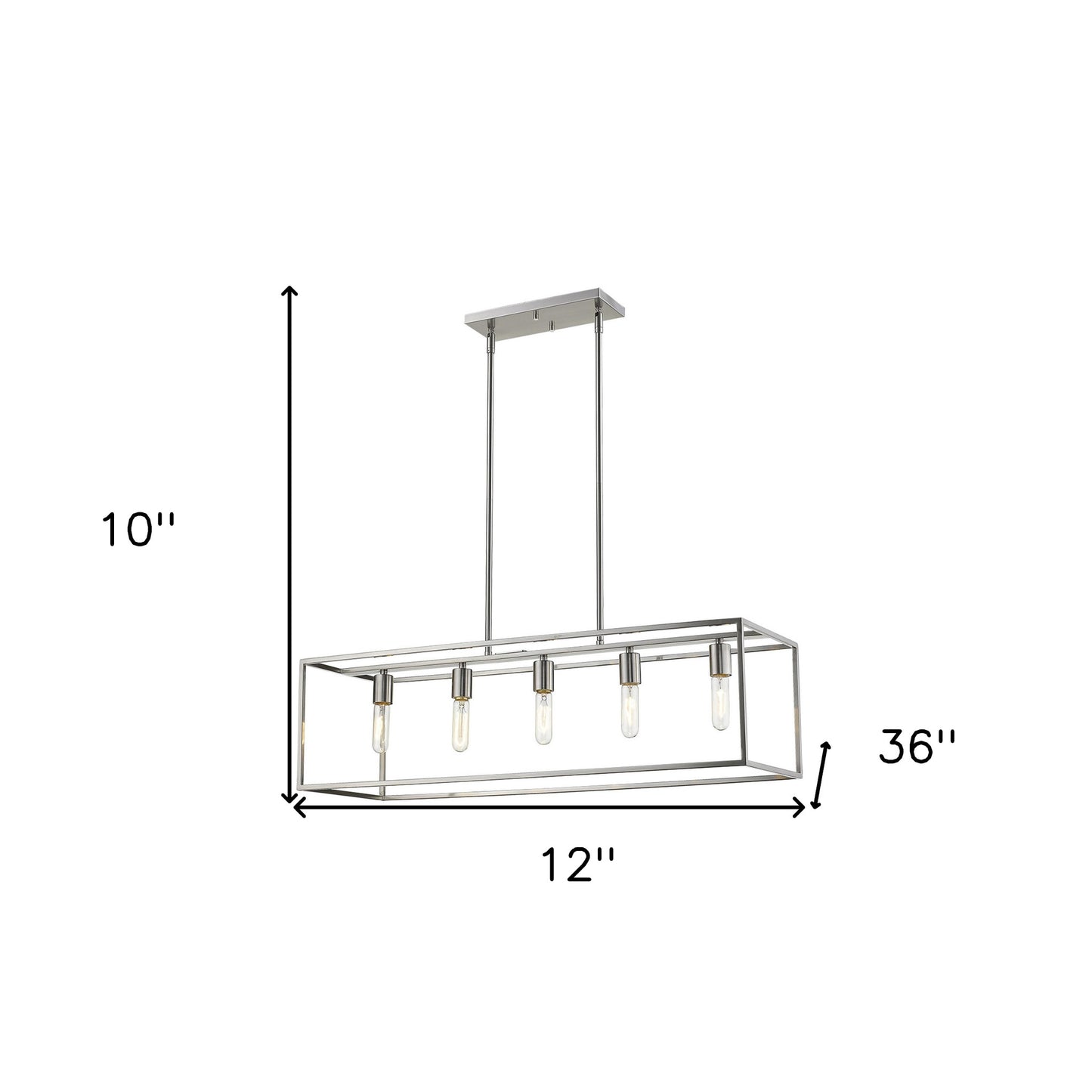 Cobar 5-Light Satin Nickel Pendant