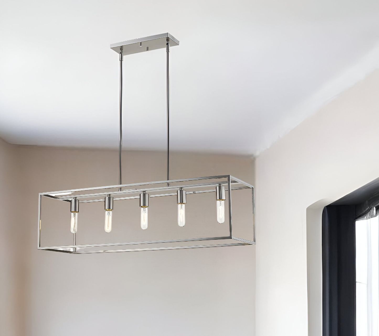 Cobar 5-Light Satin Nickel Pendant