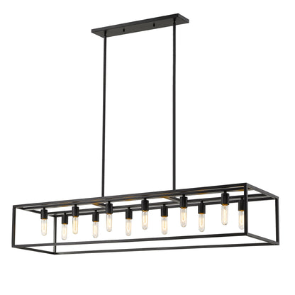 Black 12 Light Ceiling Light