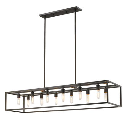 Black 12 Light Ceiling Light