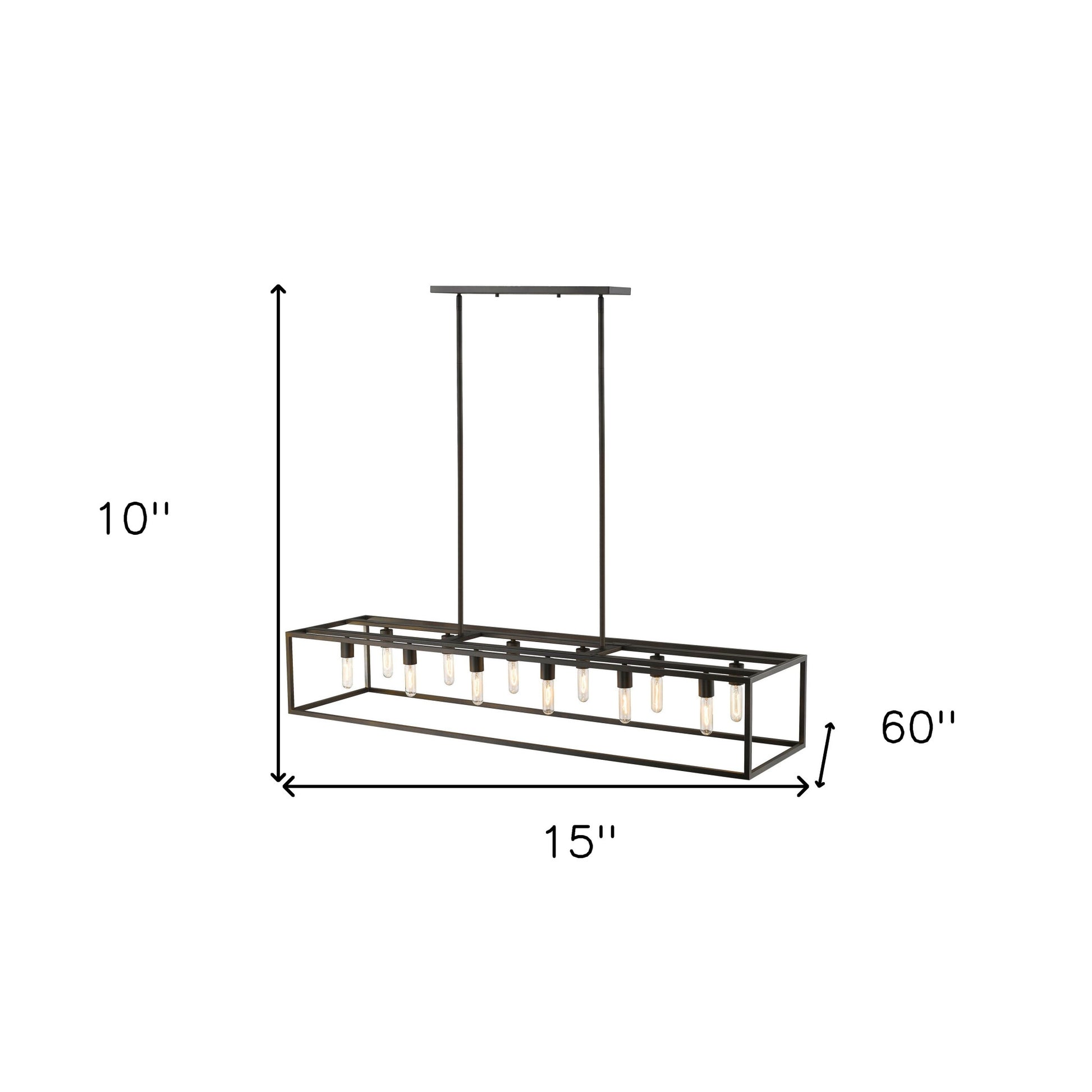 Black 12 Light Ceiling Light