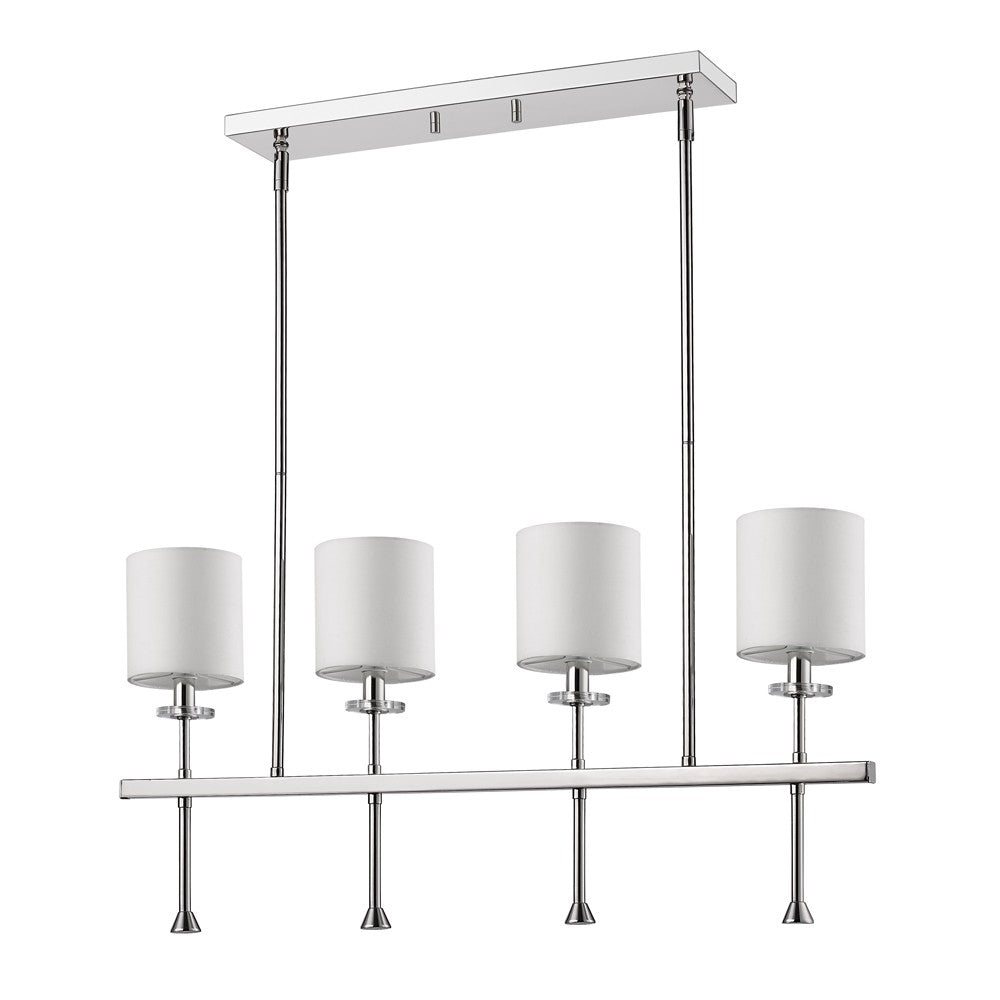Kara 4-Light Nickel Pendant w/ Shades