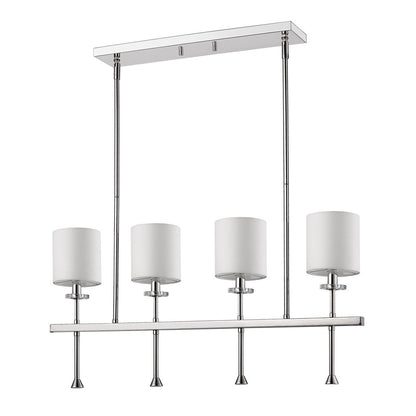 Kara 4-Light Nickel Pendant w/ Shades