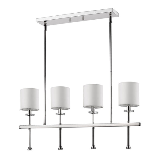 Kara 4-Light Nickel Pendant w/ Shades