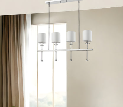 Kara 4-Light Nickel Pendant w/ Shades