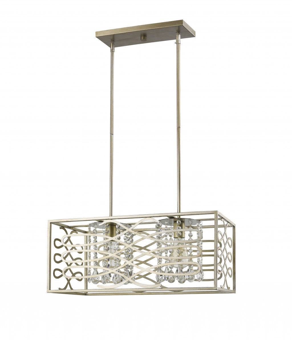 Brax 2-Light Washed Gold Pendant
