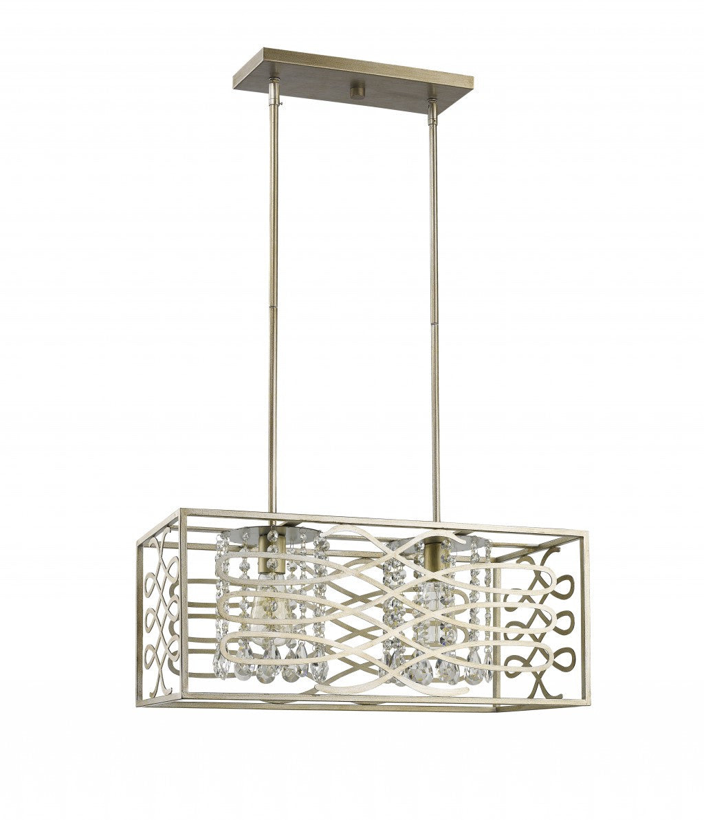 Brax 2-Light Washed Gold Pendant