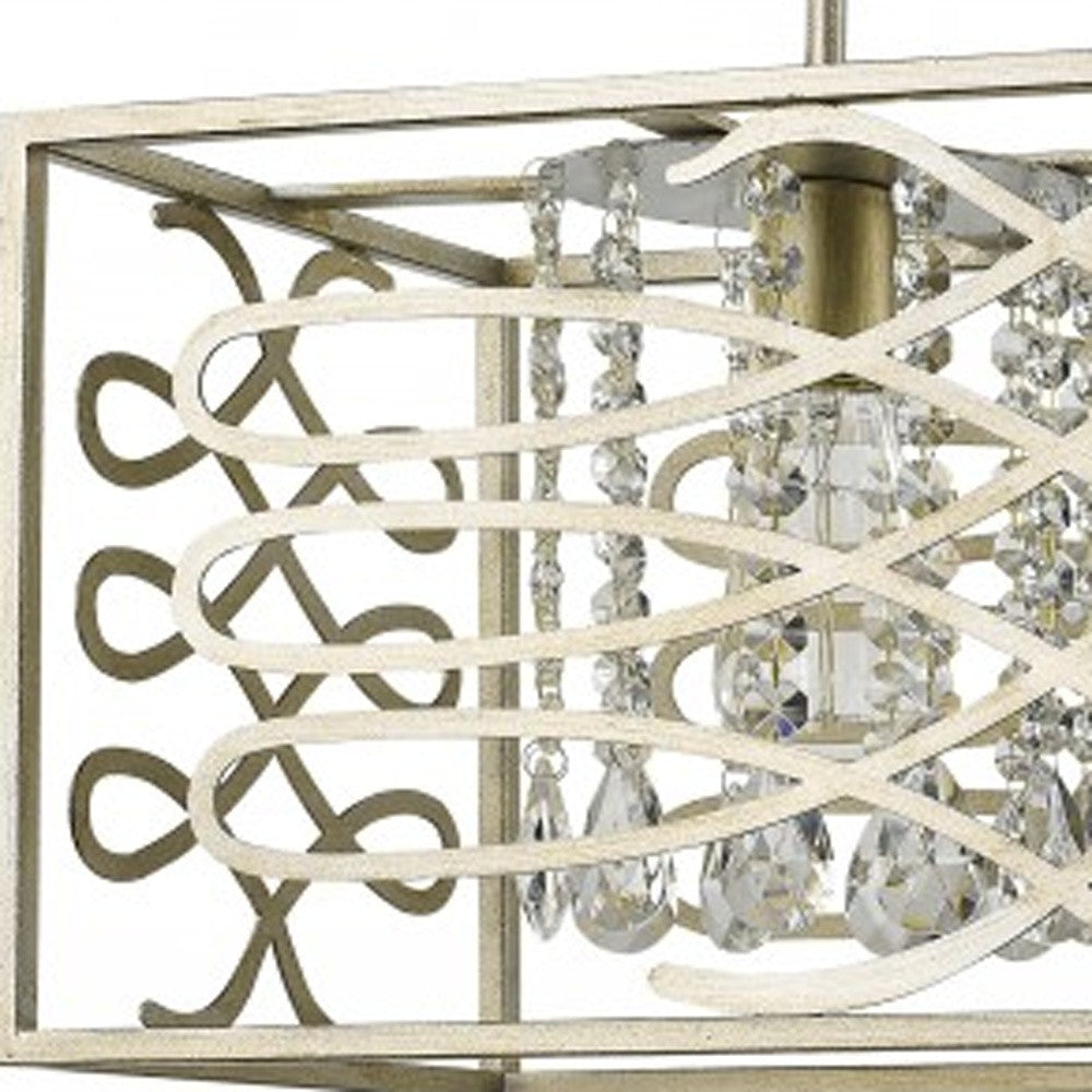Brax 2-Light Washed Gold Pendant