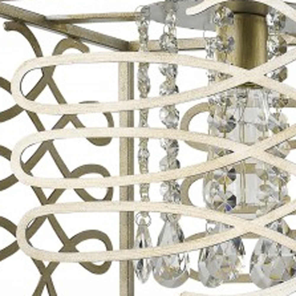 Brax 2-Light Washed Gold Pendant