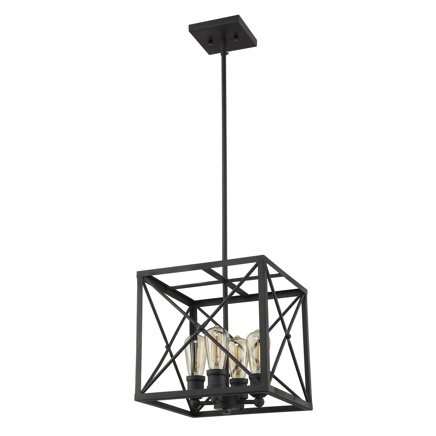 Brooklyn 4-Light Matte Black Pendant