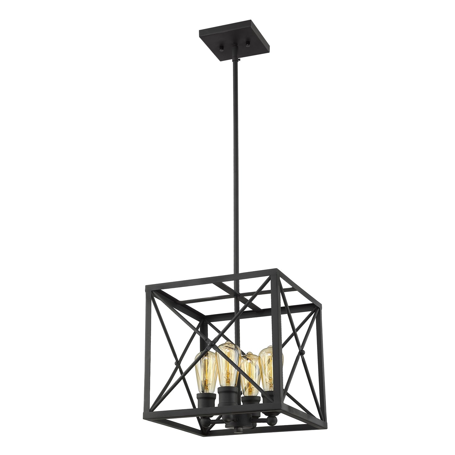 Brooklyn 4-Light Matte Black Pendant