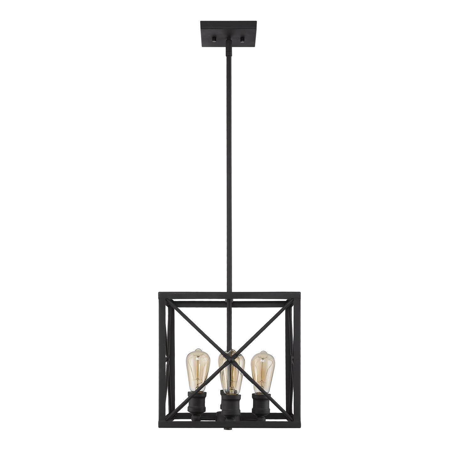 Brooklyn 4-Light Matte Black Pendant