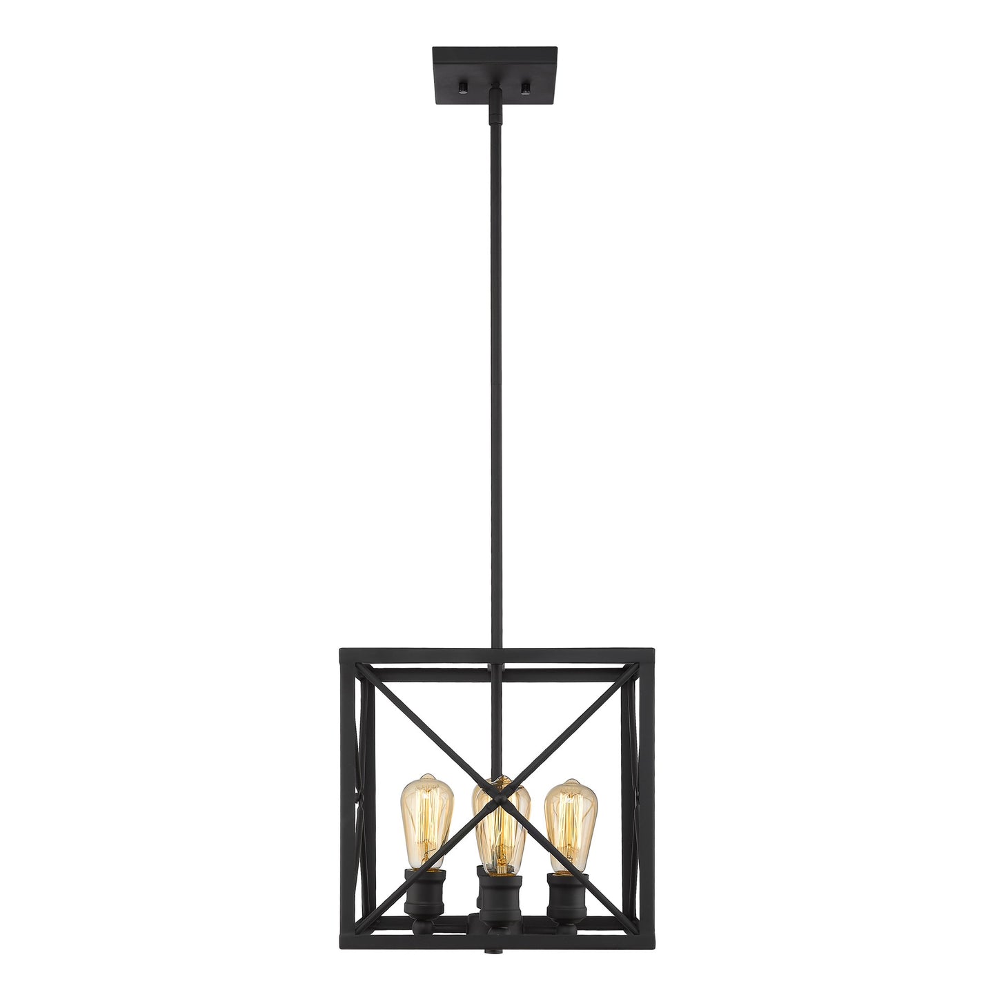 Brooklyn 4-Light Matte Black Pendant