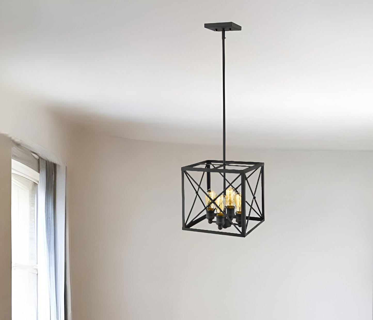 Brooklyn 4-Light Matte Black Pendant