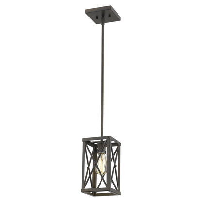 Bronze Geometric Mini Pendant Hanging Light