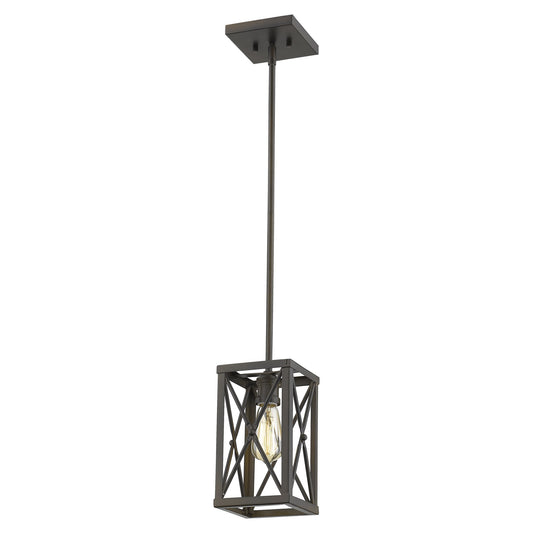 Bronze Geometric Mini Pendant Hanging Light