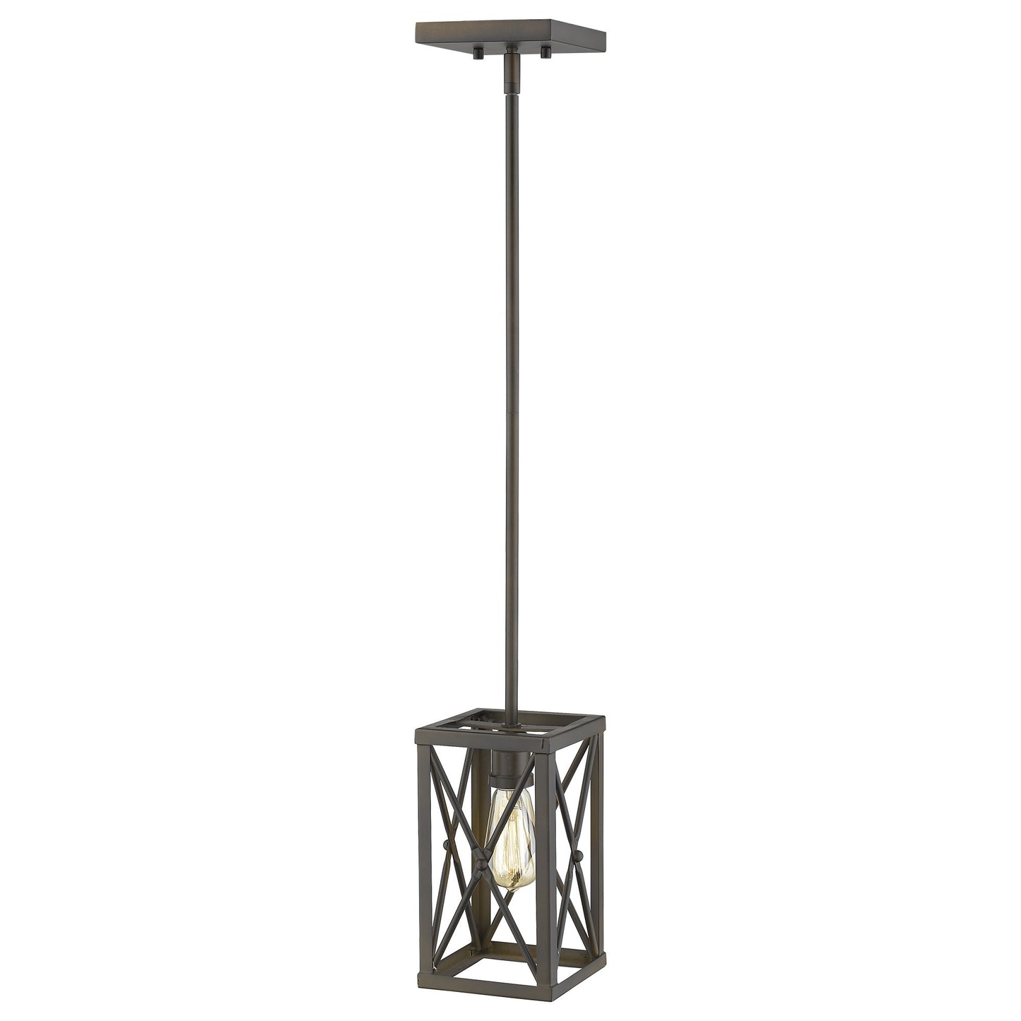 Bronze Geometric Mini Pendant Hanging Light