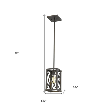Bronze Geometric Mini Pendant Hanging Light