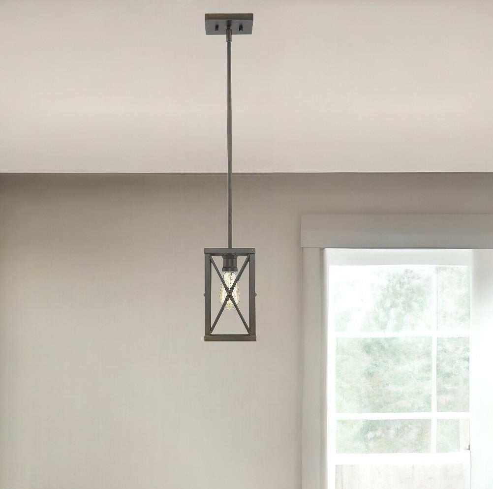 Bronze Geometric Mini Pendant Hanging Light