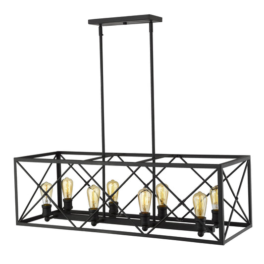 Brooklyn 8-Light Matte Black Pendant