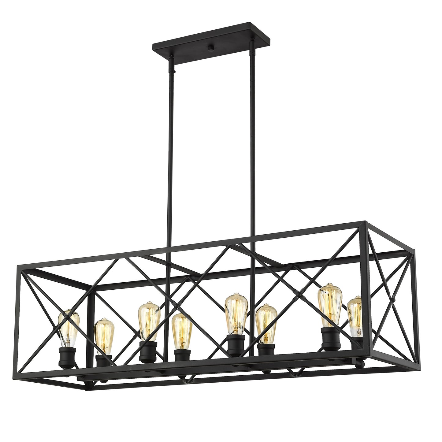 Brooklyn 8-Light Matte Black Pendant
