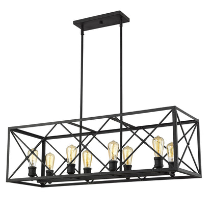 Brooklyn 8-Light Matte Black Pendant