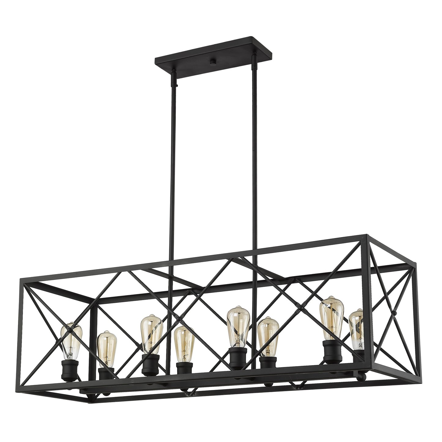 Brooklyn 8-Light Matte Black Pendant