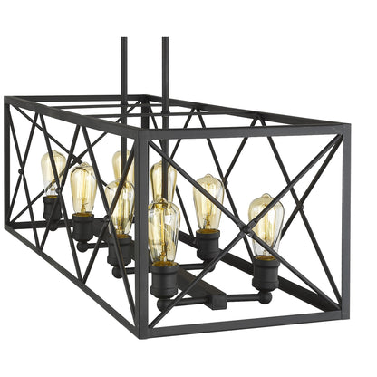 Brooklyn 8-Light Matte Black Pendant