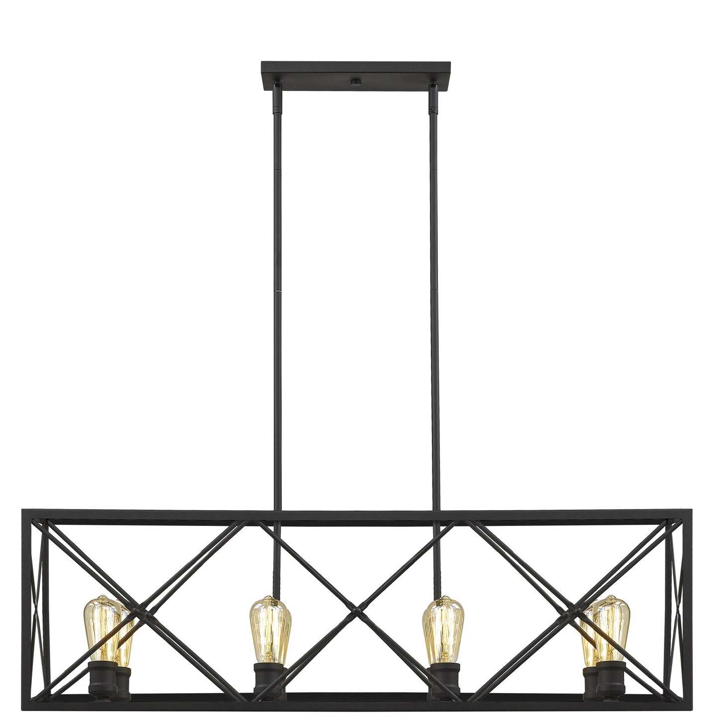 Brooklyn 8-Light Matte Black Pendant