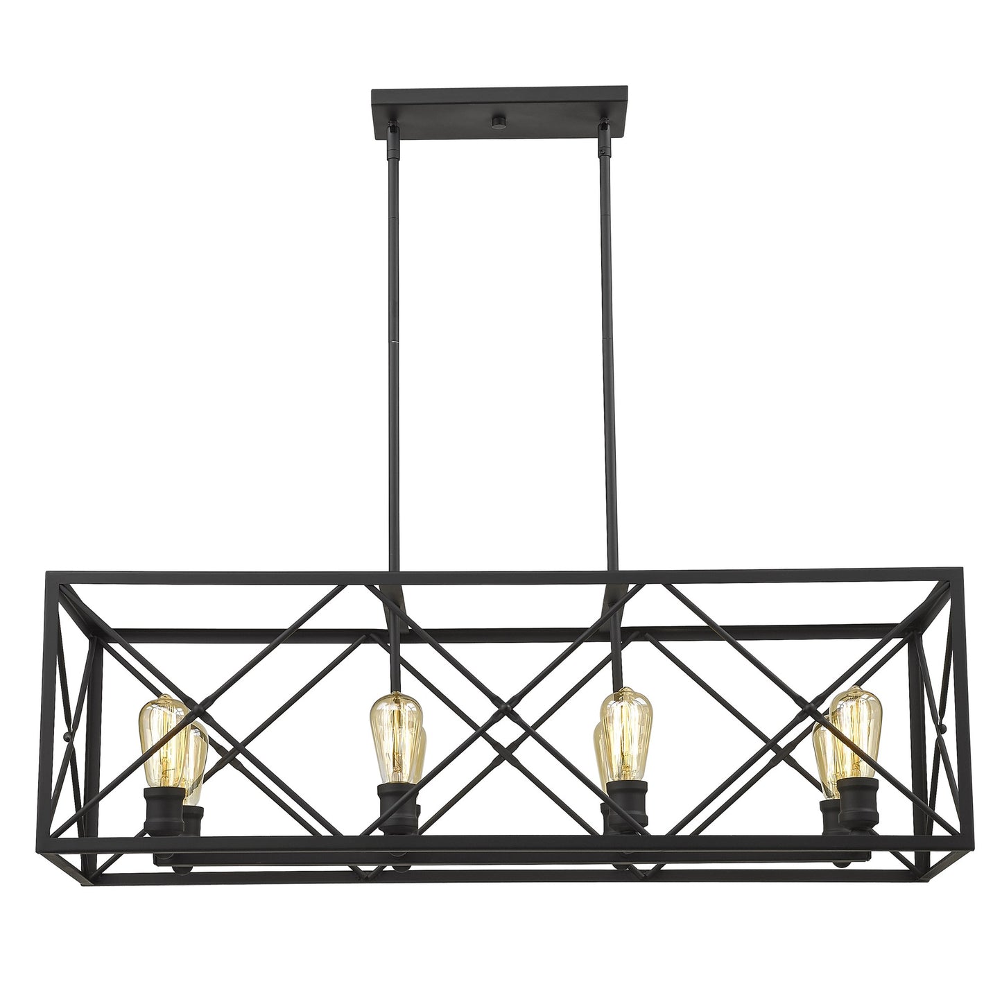 Brooklyn 8-Light Matte Black Pendant