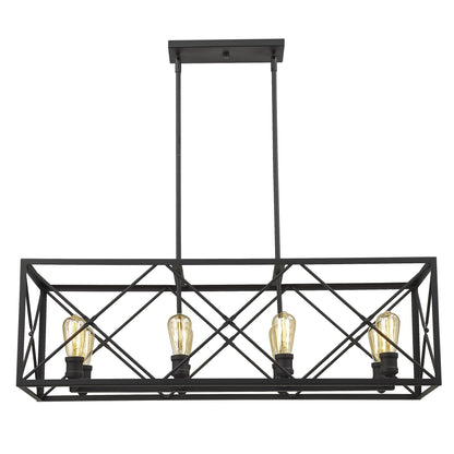 Brooklyn 8-Light Matte Black Pendant
