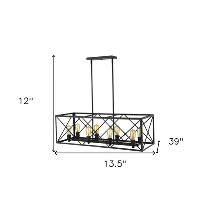 Brooklyn 8-Light Matte Black Pendant