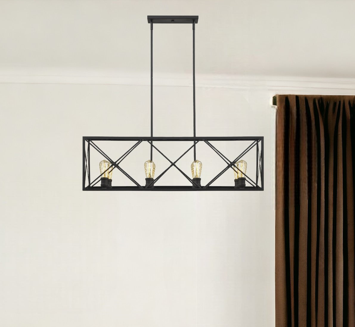 Brooklyn 8-Light Matte Black Pendant