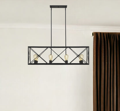 Brooklyn 8-Light Matte Black Pendant
