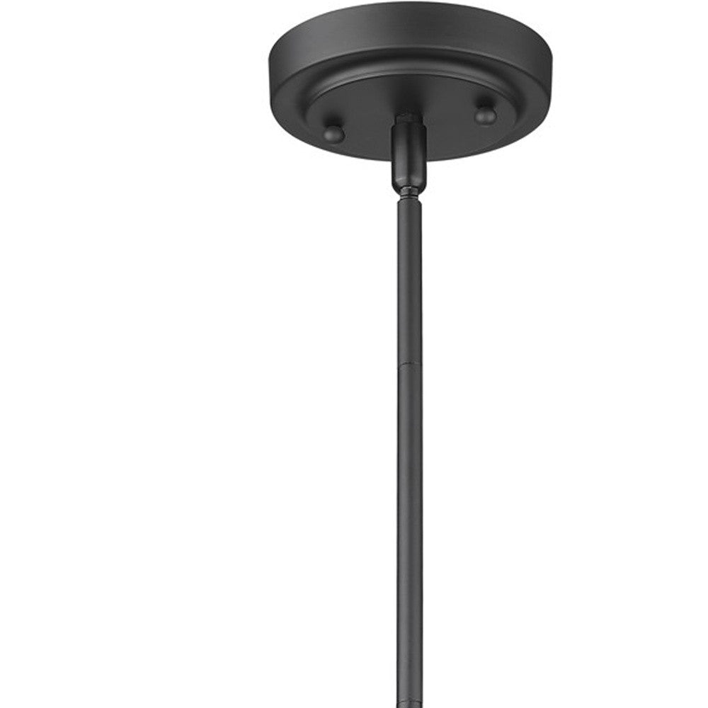Matte Black Hanging Light w/ Shade