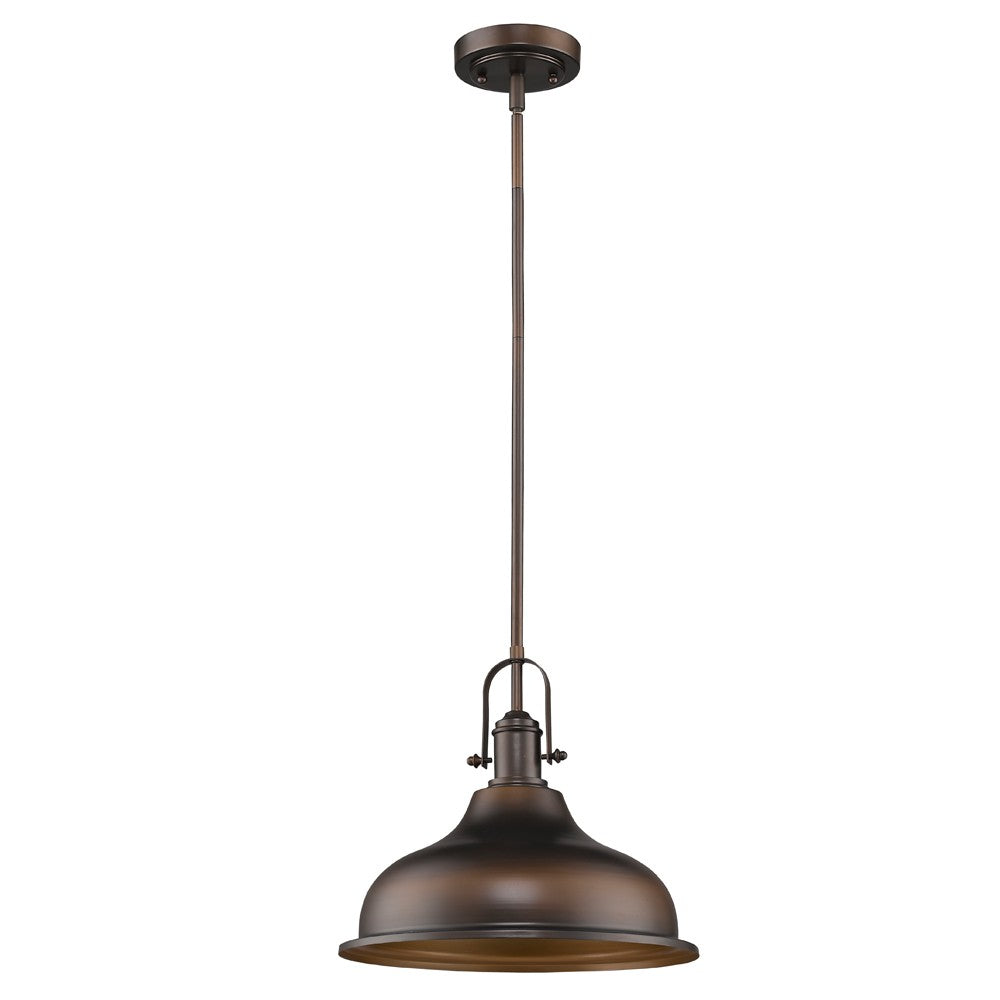 Antique Bronze Hanging Light w/ Shade