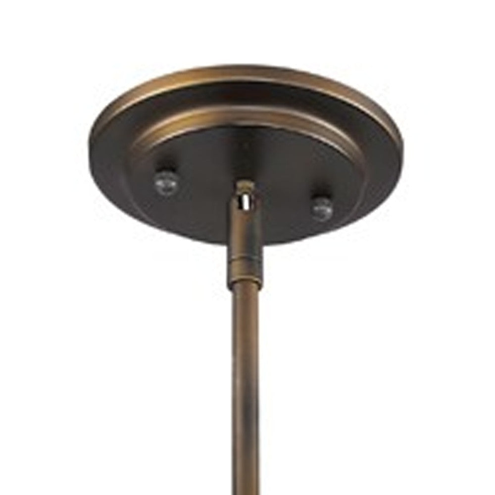 Bronze Hanging Light w/ Mesh Shade