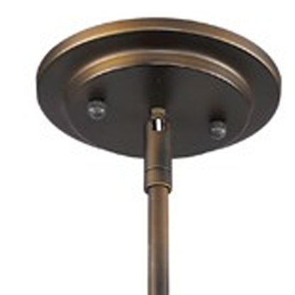 Bronze Hanging Light w/ Mesh Shade