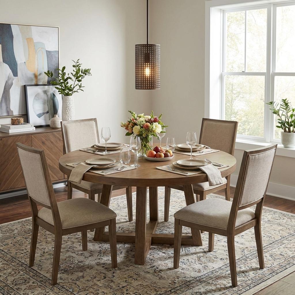 Bronze Hanging Light w/ Mesh Shade