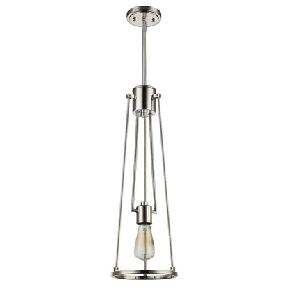 Jade 1-Light Nickel Pendant