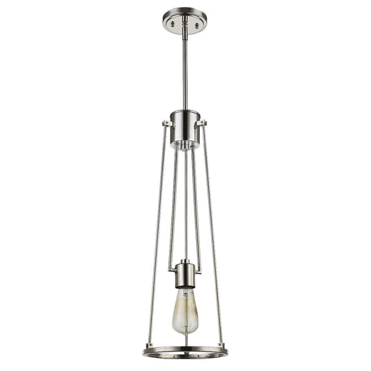 Jade 1-Light Nickel Pendant