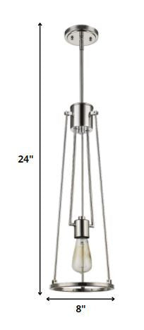 Jade 1-Light Nickel Pendant