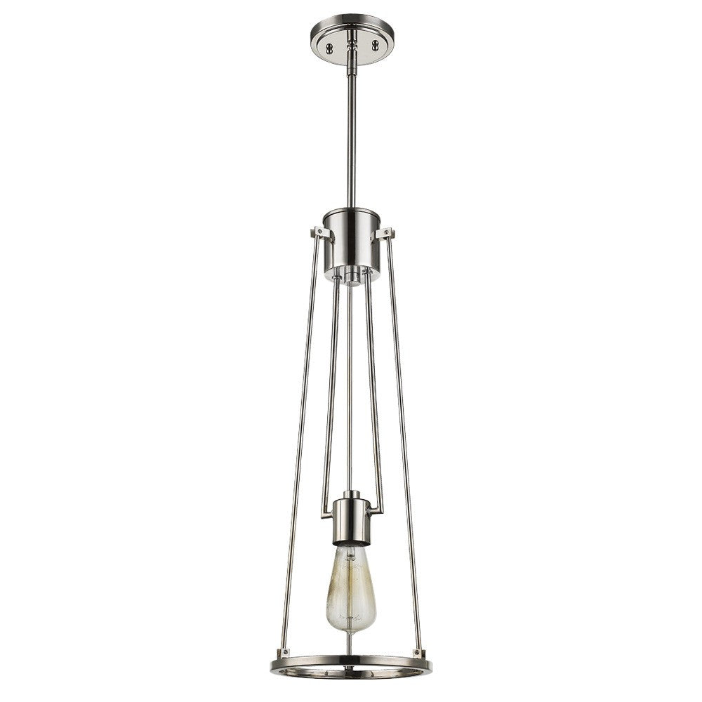Jade 1-Light Nickel Pendant