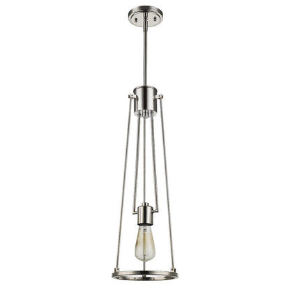 Jade 1-Light Nickel Pendant