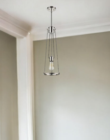 Jade 1-Light Nickel Pendant
