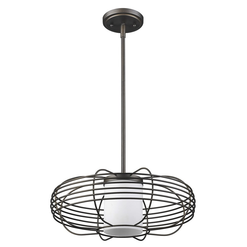 Loft 1-Light Oil-Rubbed Bronze Wire Globe Pendant