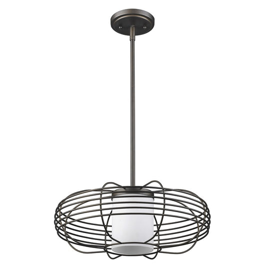 Loft 1-Light Oil-Rubbed Bronze Wire Globe Pendant